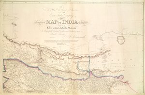 Kaart van India, 1822